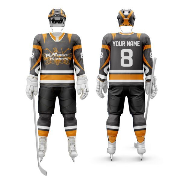 Lion Ice Hockey Robe - Grey Orange