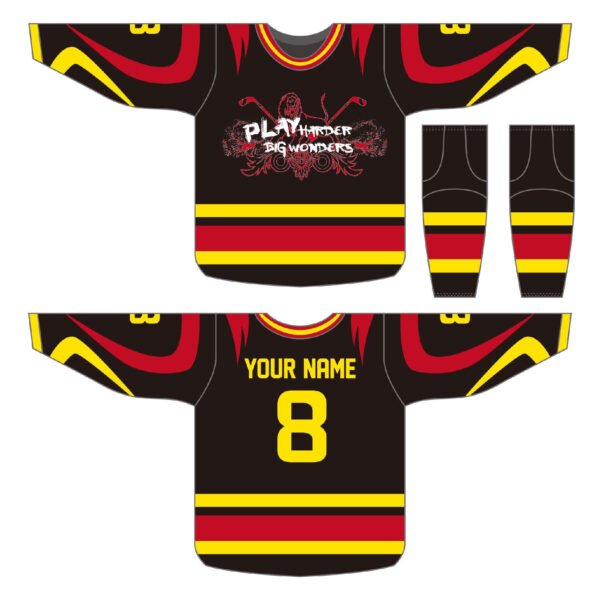 Lion Ice Hockey Robe - Black Yellow - Image 3